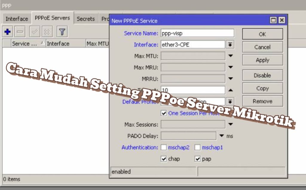 Tutorial Cara Mudah Membuat Server PPPoe di Mikrotik